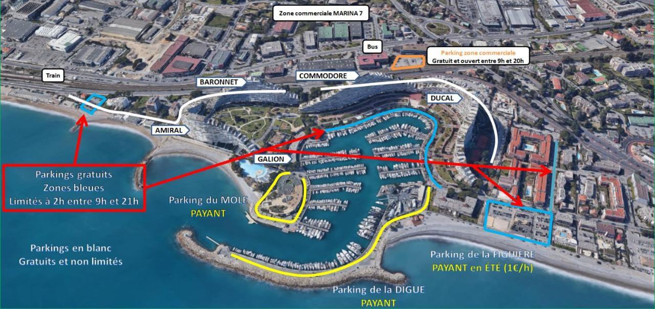 Dream French Riviera - Fame Marina Baie Des Anges Lejlighed Villeneuve-Loubet Eksteriør billede